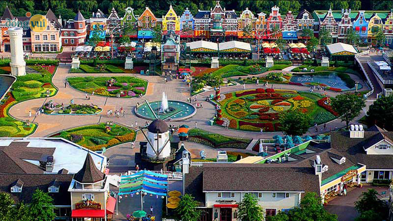 Toàn cảnh công viên Everland nhìn từ trên cao xuống