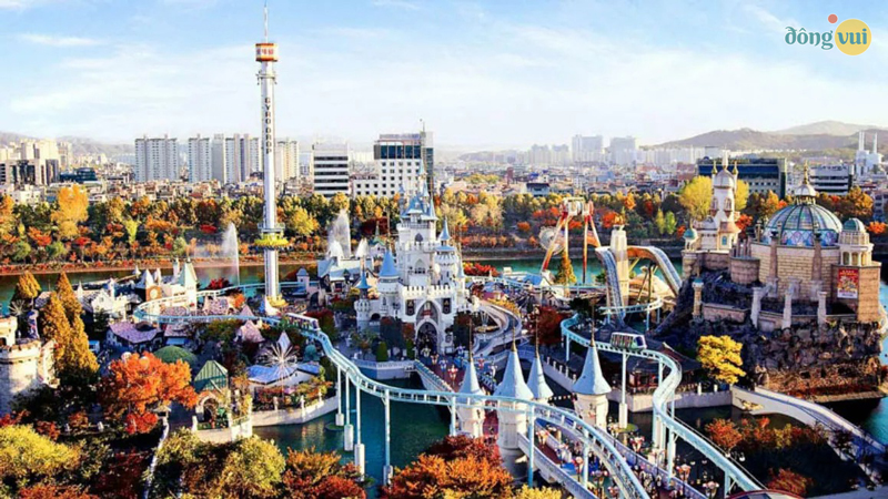 Khu vui chơi giải trí Lotte World với nhiều trò chơi hấp dẫn