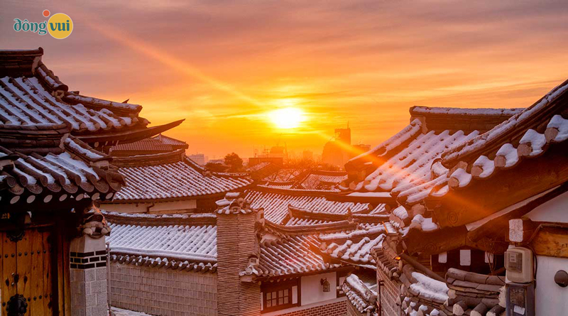 Đây là góc đón hoàng hôn siêu đẹp ở ngôi làng